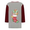 thumbnail image 5 of UngA Womens 3/4 Sleeve Tops Christmas V-Neck Shirt for Women Funny Xmas Graphic Tee Winter Holiday Family Party Matching Tops Blouse Christmas T Shirt Women,Size M, 5 of 5