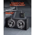 thumbnail image 2 of VEVOR Subwoofer Bass Package, 12 in, 490W RMS, Dual Car Audio Subwoofer and Amp Package, with Loaded Enclosure, Separate Amplifier, and Wiring Kit, for Various Vehicles Trunks, Car Audio Systems, 2 of 9