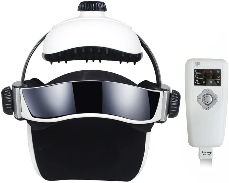 Electric Head Massager Helmet Type Brain Eye Neck Acupressure Massage