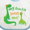 thumbnail image 4 of Inktastic My Auntie Loves Me Dinosaur Boys Baby Bib, 4 of 4