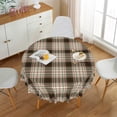 thumbnail image 6 of Christmas Cartoon Santa Claus Tablecloth, Water and Oil Resistant Wipeable Rectangular Tablecloth, Red and White, 36x55 in, 6 of 6