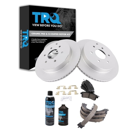 TRQ Rear Brake Pad & Rotor Kit BKA39676 Fits Select 2017-2017 Nissan Armada , 2011-2013 INFINITI QX56 , 2014-2017 INFINITI QX80