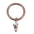 thumbnail image 2 of Unique Bargains Curtain Rings with Clips Strong Decorative Metal Drapery Shower Rustproof 0.98' Interior Diameter Copper Tone 10pcs, 2 of 5