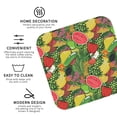 thumbnail image 3 of Picia Fruits Vegetables And Berries Printed Leather Coasters for Drinks, 4" Drink Coasters Set of 4 for Tabletop Protection, Handmade Luxurious Home Décor and Housewarming Gift -Square, 3 of 6