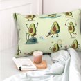 thumbnail image 4 of Bingfone Avocado for Exercise for Double-Sided Plush Throw Pillow Cover, Pillow Protector with Hidden Zipper, Cushion Protector Home Decoration (Without Pillow Core)-16"x24", 4 of 6