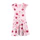 thumbnail image 4 of Vestido de Verano de Manga Corta para Niñas Estampado de Flores Bolsillos con Ruffles Cuello Redondo Vestido de Camiseta para Niños, Spandex de Poliéster Suave, 4 of 5