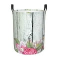 thumbnail image 2 of Goofa Vintage Wood with Floral Printed Circular Hamper,Laundry Basket with Handles,Storage Baskets Foldable,Large Capacity Laundry Hamper-Medium, 2 of 8