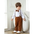 thumbnail image 5 of ETHAN Baby Boy Clothes Suit 0-18M Infant Tuxedo 4-Piece Baby Boy Formal Outfits Set Dress Shirt + Vest + Pants + Bowtie, 5 of 8