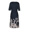 thumbnail image 4 of Fankiway Liquidation Robes à Manches Longues Femme Mode Tempérament Manches Imprimées Col Rond Grande Taille Robes Femmes Grande Taille Liquidation, 4 of 7