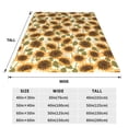 thumbnail image 3 of Honeii Autumn Sunflowers Print Fleece Blanket - Throw Blanket for Bed, Sofa, Couch, Camping, and Travel , Microplush Ultra Soft Warm Blanket-50"x40", 3 of 7