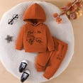 thumbnail image 3 of GYRATEDREAM Infant Baby Boy 2 Piece Outfits Toddler Letter Print Hoodie Sweatshirt Top and Jogger Pants Set Fall Winter Clothes for 3-24 Months, 3 of 5