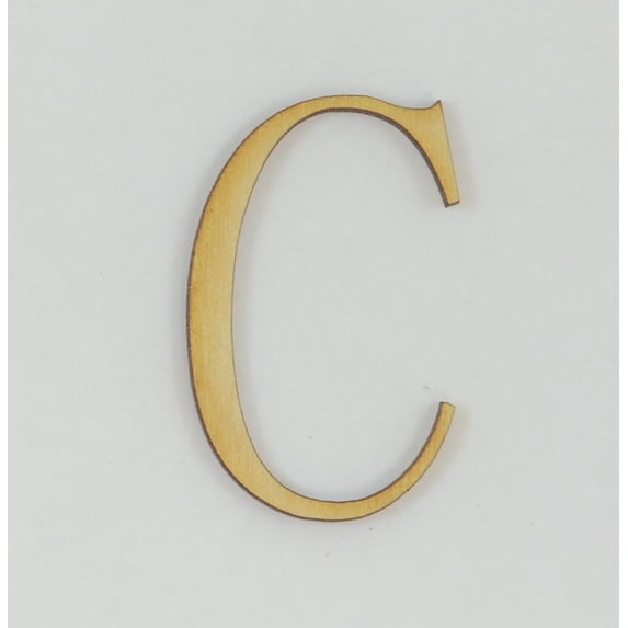 1 Pc, 12 Inch X 1/8 Inch Thick Fangsong Font Wood Letters C For Direction Use Or Decor