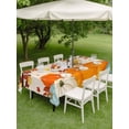 thumbnail image 3 of Outdoor Tablecloth with Umbrella Hole and Zipper, Thanksgiving Pumpkin Rectangle Table Cloth 60x84 Inch Waterproof Tablecloth, Orange Yellow Autumn Maple Leaf Picnic Table Cover for Patio Camping, 3 of 7