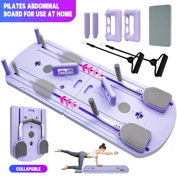 8-in-1 Folding Pilates Abdominal Board for Core Strength Training, Portable Home Fitness, Purple