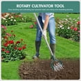thumbnail image 2 of Cultivador rotativo de jardín YEELOR, cultivador manual de aluminio, 2 of 7