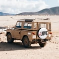 thumbnail image 6 of 16'' Romantic Love Tire Cover, Universal Spare Wheel Covers, Dust-Proof, Water-Proof, Sun-Proof and Corrosion-Proof, 6 of 9