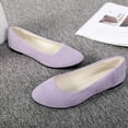 thumbnail image 6 of GUOBIOZIY Women Girls Solid Big Size Slip On Flat Shallow Comfort Casual Single Shoes（Purple,7.5）, 6 of 6