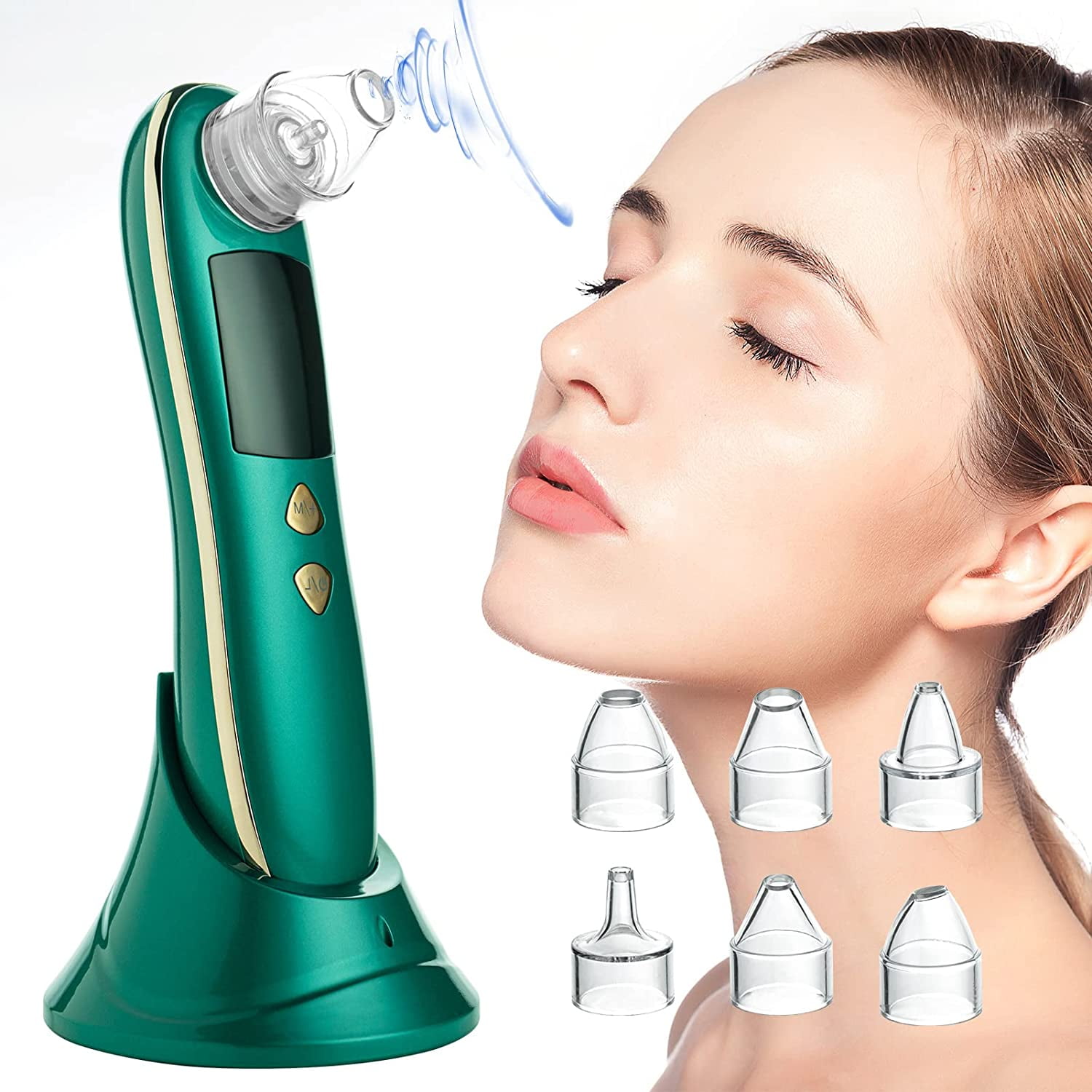 Blackhead Remover Vacuum, Pore Cleaner with Blue Red Light Mode, USB