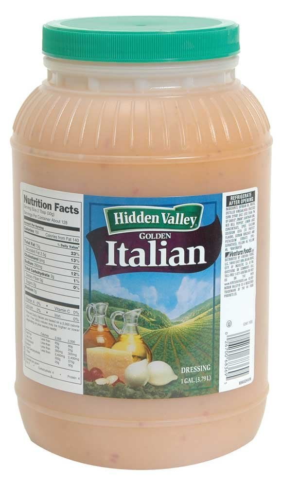 4 PACKS Hidden Valley Golden Italian Dressing 4 Case 1 Gallon