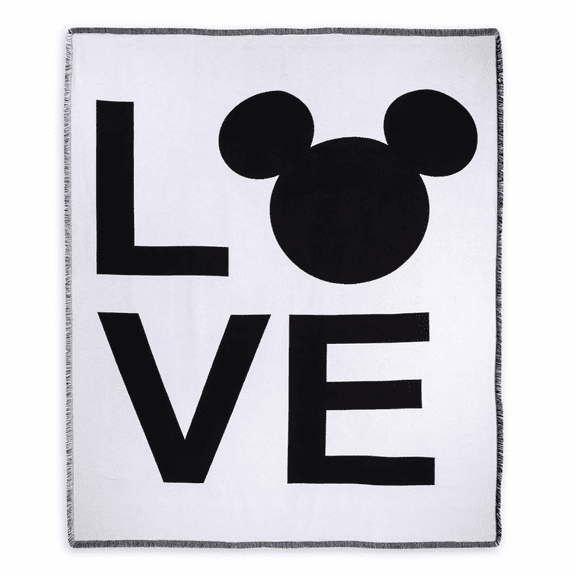 Disney Mickey Retro Icon LOVE Tapestry Throw Blanket New with Tag
