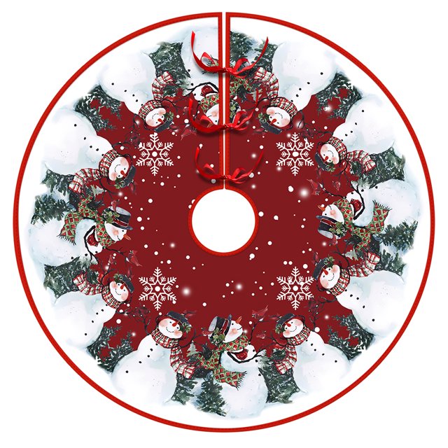 Alfombrilla para Navidad 48 Pulgadas Muñeco Nieve Feliz Fiesta Nuevo