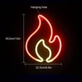 thumbnail image 3 of Letreros de neón de llama para pared LED, luz de neón roja, luz de noche de neón de fuego para decoraciones para el hogar, tienda, restaurante, bar, dormitorio 1, 3 of 5