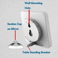thumbnail image 4 of Temporizador impermeable para ducha, reloj de pared de baño con pilas con succión, reloj colgante para exteriores con temperatura (blanco), 4 of 5
