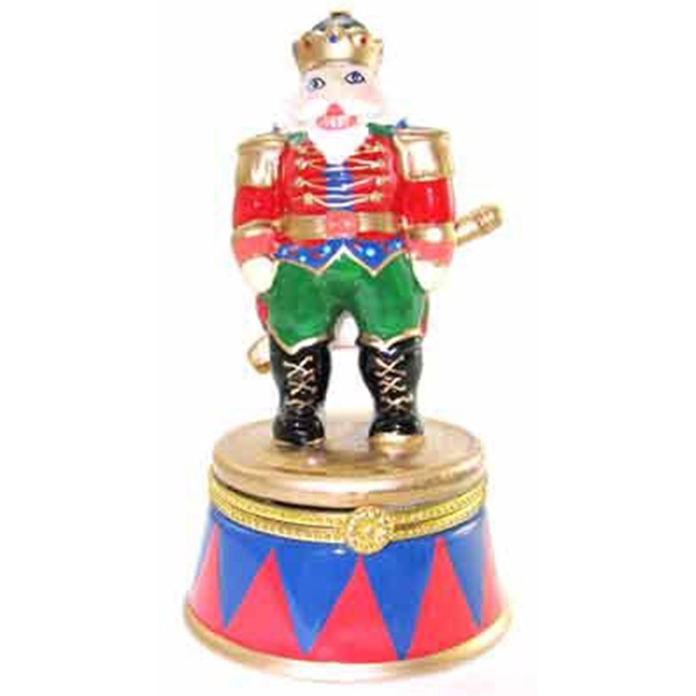 Nutcracker Tin Toy Soldier Hinged Trinket Box phb