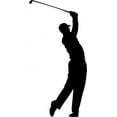 thumbnail image 2 of Golf Swing Golfing Silhouette Wall Decal by Wallmonkeys Peel and Stick Graphic (36 in H x 18 in W) WM162468, 2 of 4
