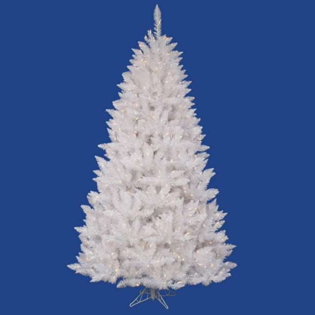 6.5' PreLit White Sparkle Spruce Artificial Christmas Tree Clear