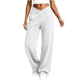 thumbnail image 6 of AherBiu Yoga Pants for Women Crossover Waisted Straight Wide Leg Baggy Loose Fitted Athletic Workout Pants with Pockets, 6 of 7