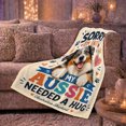 thumbnail image 6 of Dog Portrait Colorful Pet Artwork Playful Graphic Style Dog Lovers Colorful Pet Portrait Warm Flannel Blanket, Pet Adoption Gift for Living Room and Bedroom Home Decor, 6 of 9