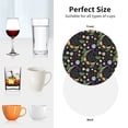 thumbnail image 5 of Leather Coasters with Heat-resistant for Drinks, Cartoon Funny Snake Moon Daisy -标题2 Round Shape, 5 of 5
