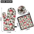 thumbnail image 6 of Cute Hedgehogs and Red Mushrooms Pattern Kitchen Oven Mitt and Pot Holder Sets 2 Pcs for Baking, Cooking and Grilling, Heat Resistant Up To 392 °F, 6 of 7