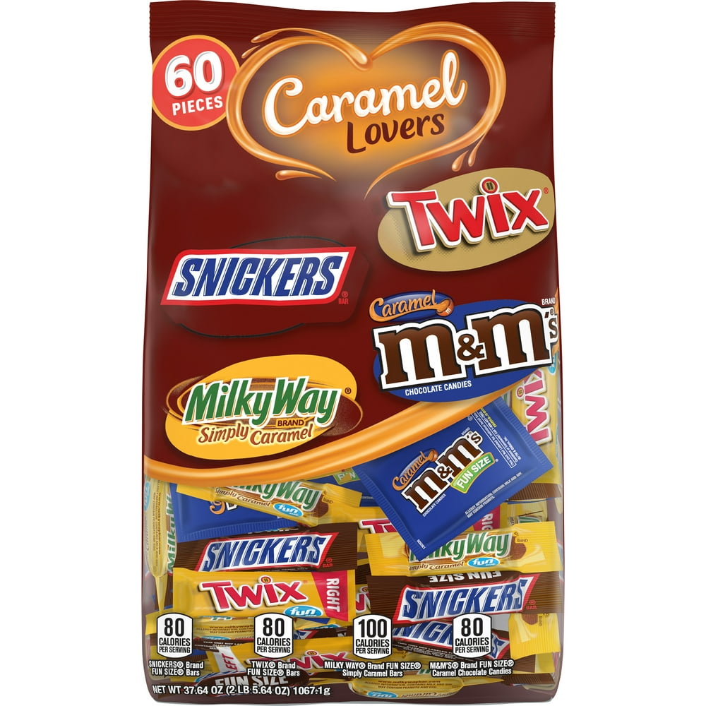 Mandms Snickers Twix And Milky Way Fun Size Candy Bars Variety Mix 3764 Ounce 60 Piece Bag