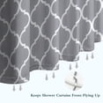 thumbnail image 6 of Gray Geometric Quatrefoil Pattern Shower Curtain 36"x72" ,Bathroom Decorative Shower Curtains Set with 12 Hooks,Modern Waterproof Washable Shower Curtain, 6 of 6