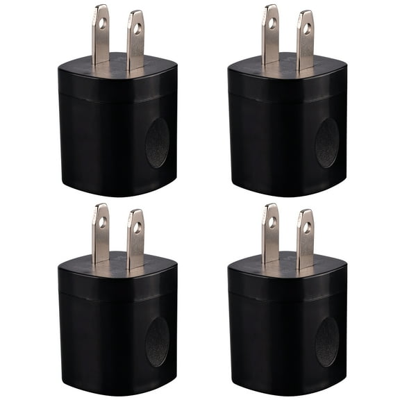 USB Wall Charger Adapter 1A/5V 4-Pack Travel USB Plug Charging Block Brick Charger Power Adapter Cube Compatible with Phone Xs/XS Max/X/8/7/6 Plus, Galaxy S9/S8/S8 Plus, Moto, Kindle, LG, HTC, Google