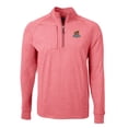 thumbnail image 2 of Men's Cutter & Buck  Heather Red Toledo Mud Hens Adapt Eco Knit Heather Recycled Quarter-Zip Pullover, 2 of 3