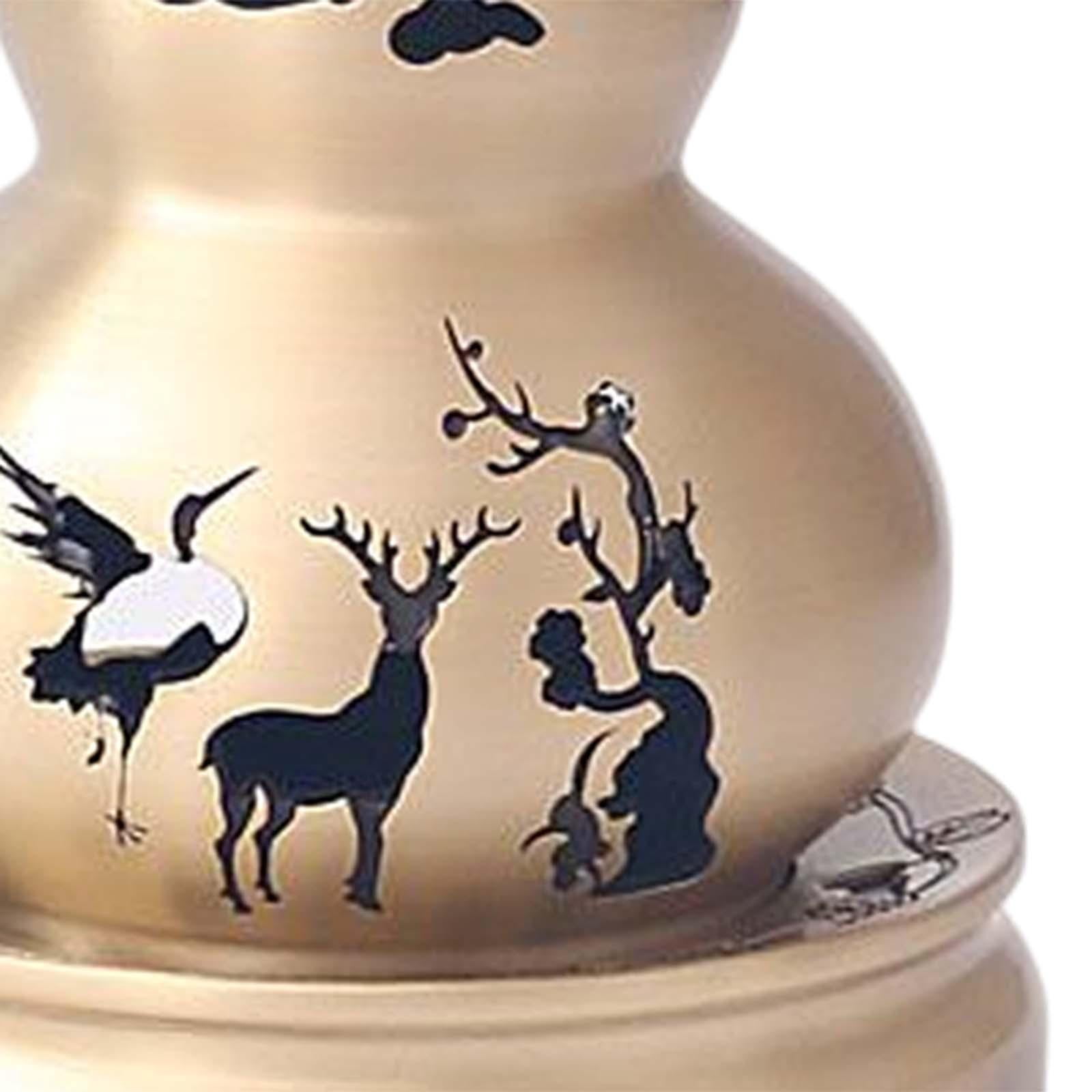 WLPZXP Brass Incense Stick Burner Holder Gourd Ornament Sculpture Decoration Censer for Small