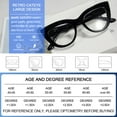 thumbnail image 5 of MARE AZZURO Retro Cat Eye Reading Glasses Women Large Frame Readers 1.0 1.25 to 6.0 (4 Colors) Polycarbonate Lens, 5 of 6