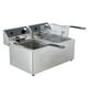 thumbnail image 1 of Yeshouse Freidora comercial eléctrica de acero inoxidable con cesta, tapa y protección contra sobrecalentamiento para restaurantes y cocinas domésticas, 1 of 6