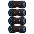 thumbnail image 1 of Almohadillas de electrodos inalámbricas para unidad TENS, conector a presión estándar de 3,5 mm, almohadillas de repuesto de 5,9" x 2,5", almohadillas reutilizables para unidad TENS - Negro (juego de, 1 of 5