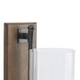 thumbnail image 6 of DecMode Farmhouse Rectangular Wooden Candle Wall Sconce, 5"W x 16"H with Brown and Black Matte Finish, 6 of 14