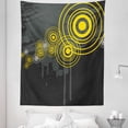 thumbnail image 1 of Black Tapestry, Music Street Design Inspired Geometrical Inner Circles Image, Fabric Wall Hanging Decor for Bedroom Living Room Dorm, 5 Sizes, Charcoal Grey and Black, by Ambesonne, 1 of 1