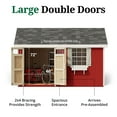 thumbnail image 4 of Little Cottage Co. 10x14 Colonial Pinehurst Shed with Operable Window, Outdoor Wood Storage Do-It-Yourself Precut Kit, 4 of 13