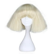Missuhair Short Blonde Straight Wig - Girl Fashion Party Hair Costume Halloween Wig Adult