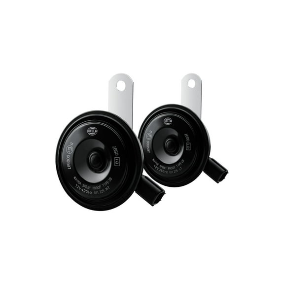 HELLA 011225891 Signal Horn S77 Set – 12V, 111dB(A), 350/420Hz Low & High Tone, 2-Pack