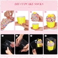 thumbnail image 4 of KYGABAK 4 Pairs Christmas Fuzzy Cupcake Socks for Women Girl Fluffy Slipper Socks DIY Gift Boxes for Winter Valentines-Style D, 4 of 6