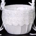 thumbnail image 4 of Travelwant Wedding Flower Girl Baskets, Satin Bowknot Flower Baskets Pearl Collection, 4 of 7