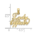 thumbnail image 2 of 18.8mm 10k Solid Yellow Gold Lady Officer Charm Pendant Necklace for Women - .7 Grams, 2 of 2